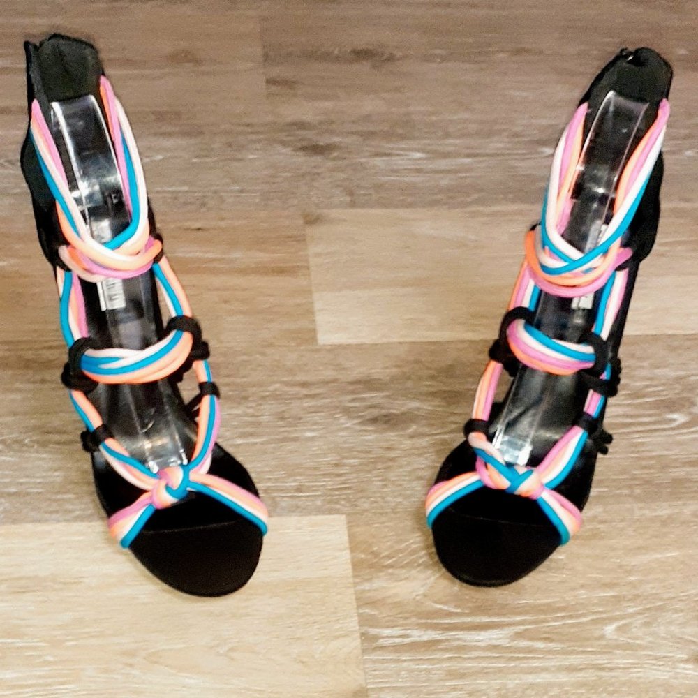 Cape Robin Neon strappy Stiletto Open Toe Heel